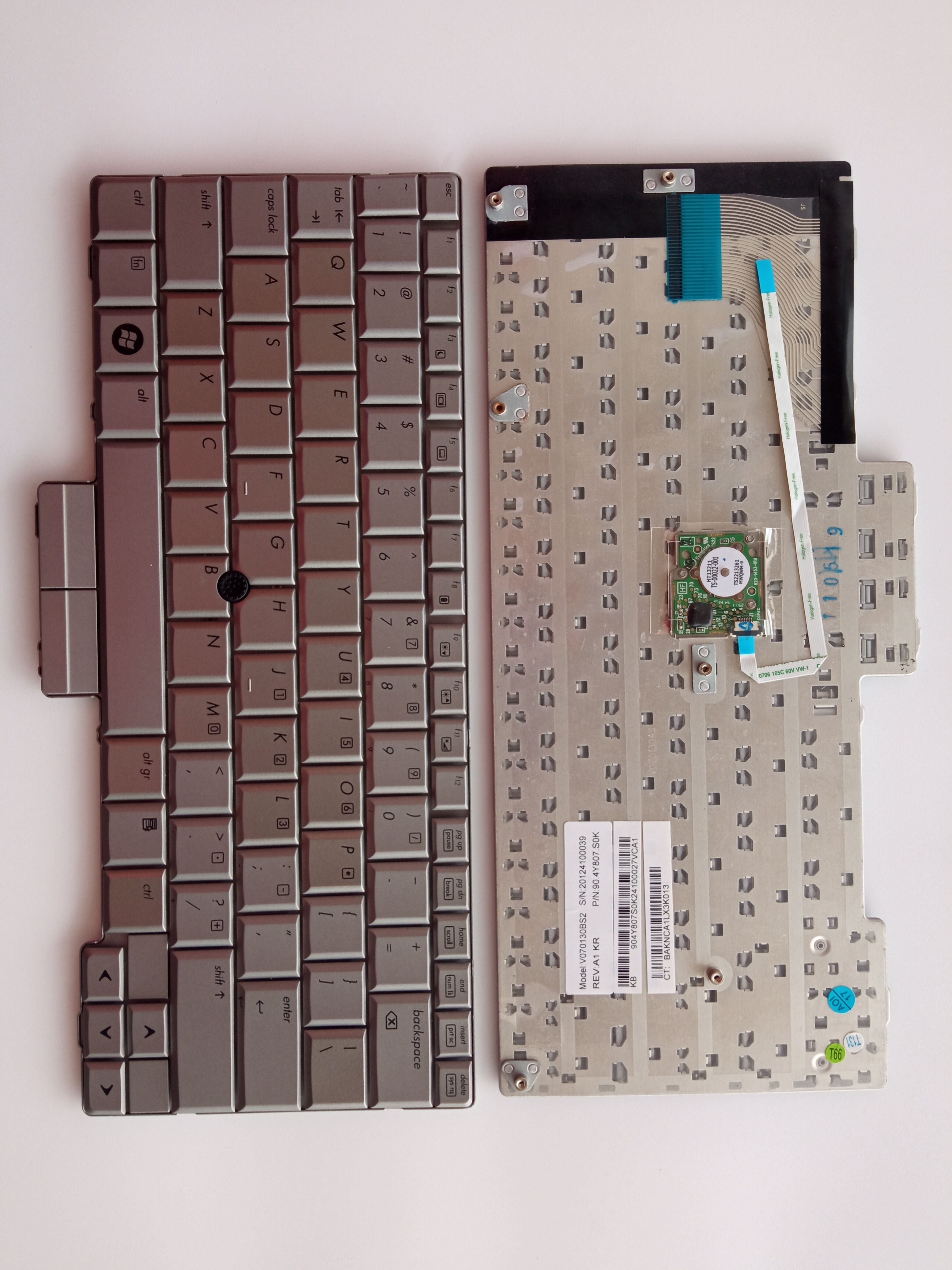 Picture of New Replacement Laptop Keyboard For HP 2710/2730 SILVER With Point US Layout